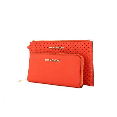 Michael Kors portefeuille en cuir rouge