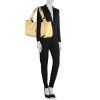 Giorgio Armani in beige leather with ostrich pattern - Detail D1 thumbnail