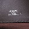 Borsa da viaggio Hermes Heeboo in tela bordeaux e pelle marrone - Detail D3 thumbnail
