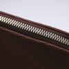 Hermes Heeboo travel bag in burgundy canvas and brown leather - Detail D5 thumbnail
