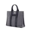 Hermès sac Toto petit modèle en toile grise et cuir noir - 00pp thumbnail