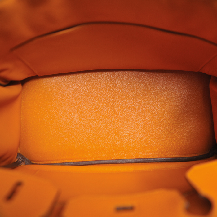Hermès Birkin 30 cm in orange togo leather - Detail D2