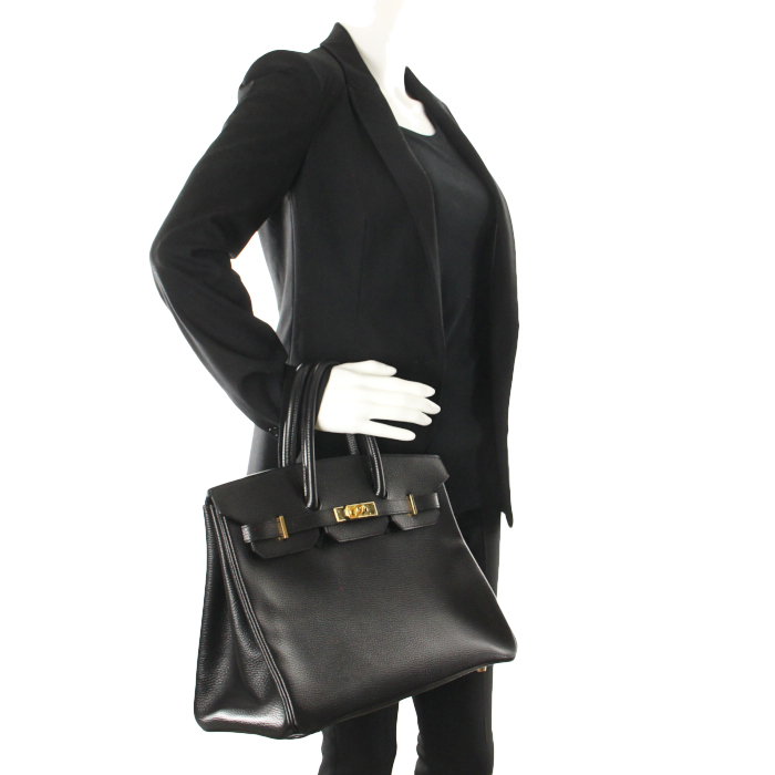 Hermès Birkin 35 cm en cuir noir   - Detail D1