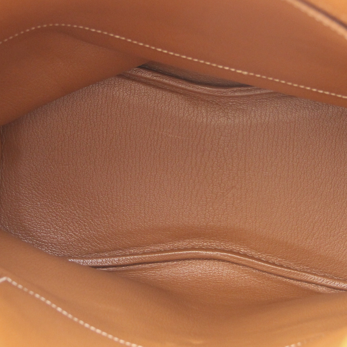 Bolso de mano en cuero togo color oro - Detail D2