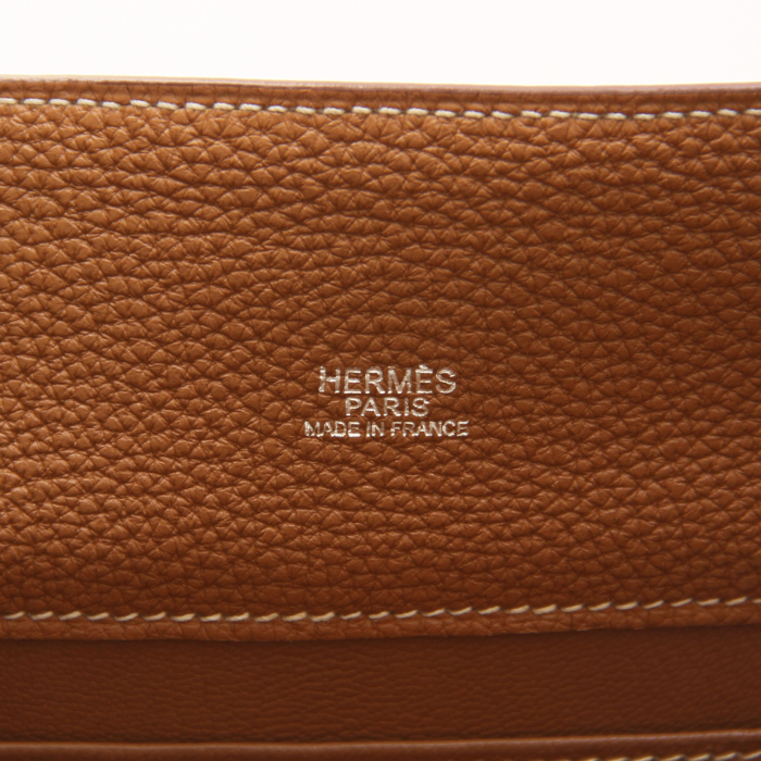 Handbag in gold togo leather - Detail D3