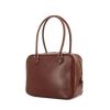 Hermes Plume small model handbag in dark brown leather - 00pp thumbnail