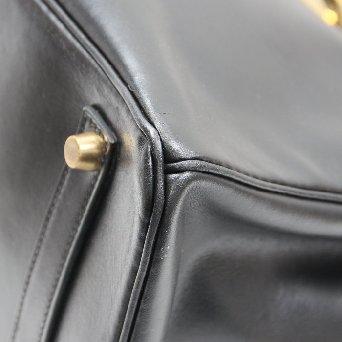 Hermes Birkin 35 cm en cuir noir  - Detail D4