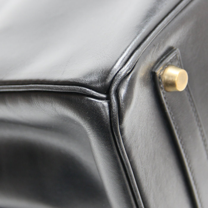 Hermes Birkin 35 cm en cuir noir  - Detail D5