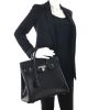 Hermes Haut à Courroies handbag in black box leather - Detail D1 thumbnail