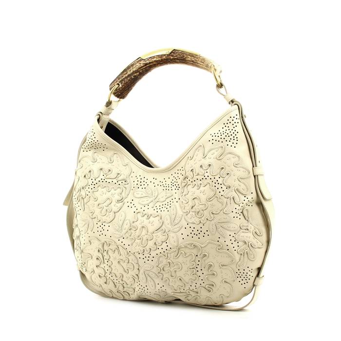 Yves Saint Laurent Mombasa handbag in beige canvas and beige