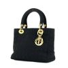 Dior medium model handbag in black canvas cannage - 00pp thumbnail