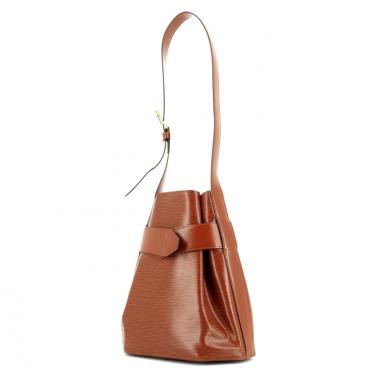 Louis Vuitton shoulder bag in brown epi leather