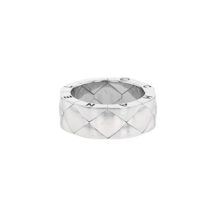 Chanel Matelassé ring in white gold and diamonds, RvceShops Revival