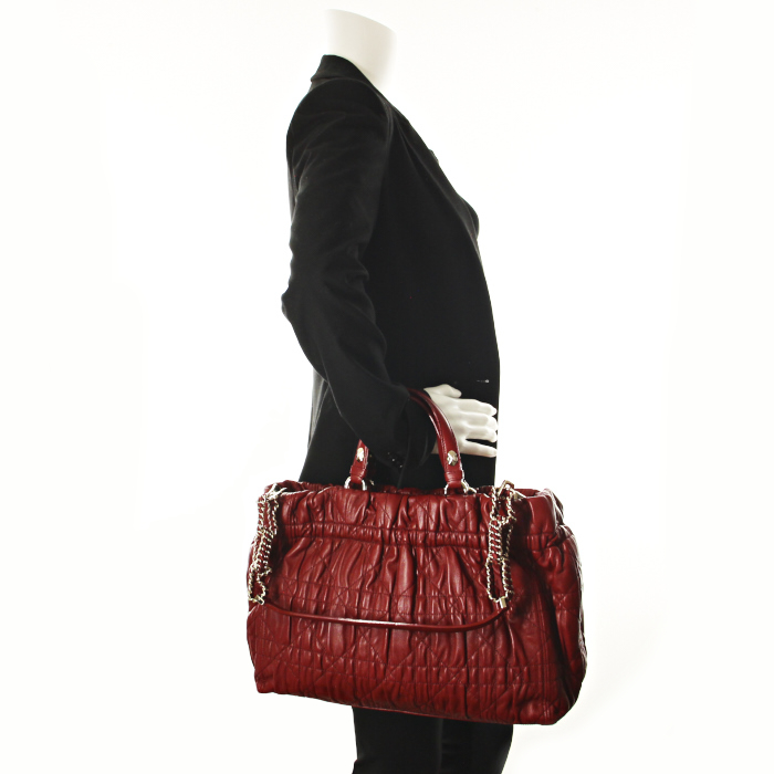 Handbag in red leather - Detail D2