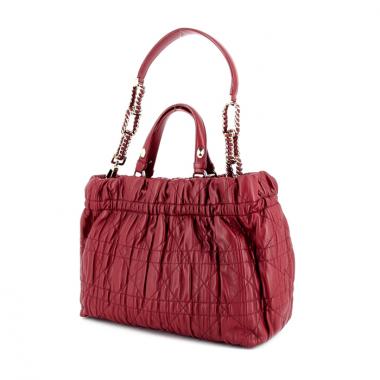 Bolso de mano en cuero rojo