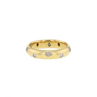 Tiffany and Co bague Étoile en or jaune, platine et diamants