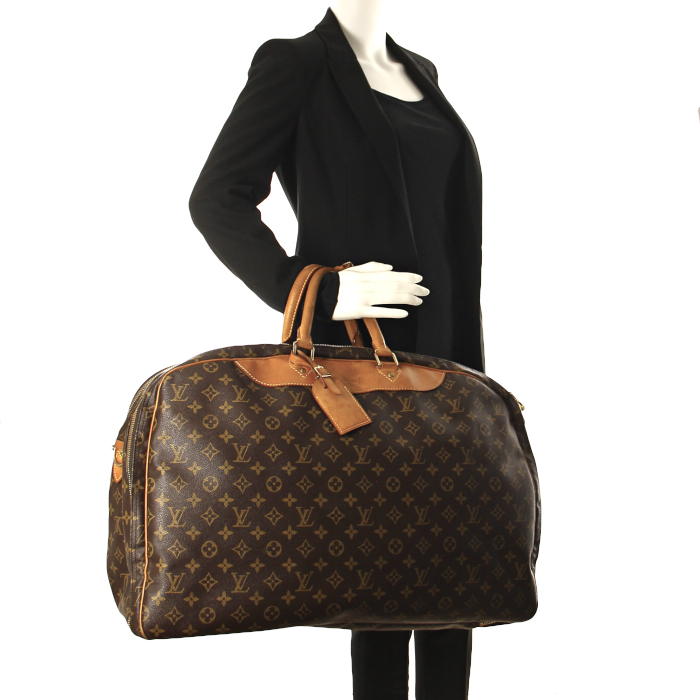 Louis Vuitton Alizé 50 cm en toile monogram et cuir naturel - Detail D1