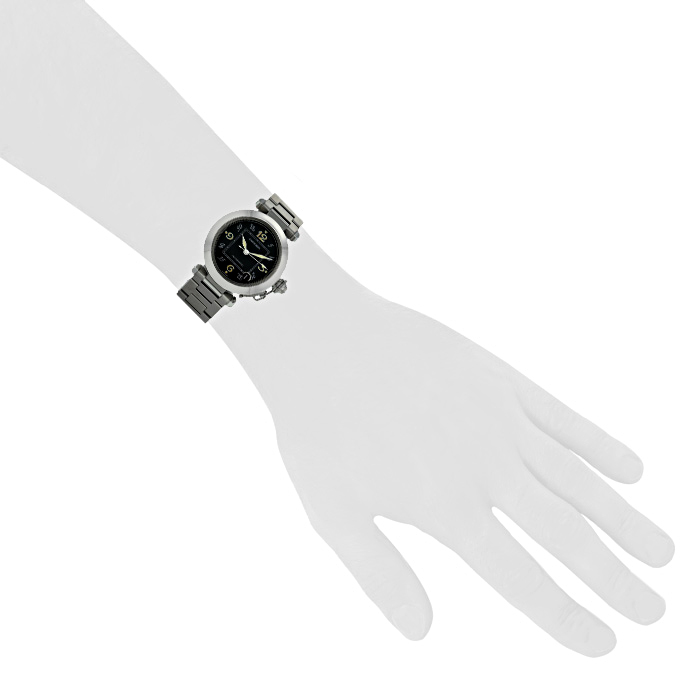 Cartier Pasha watch in stainless steel Ref : 2324 Circa 1990  - Detail D1