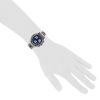 Montre Hermès Clipper Diver chronographe en acier Cadran bleu Ref : CL2.917 Vers 2000 - Detail D1 thumbnail