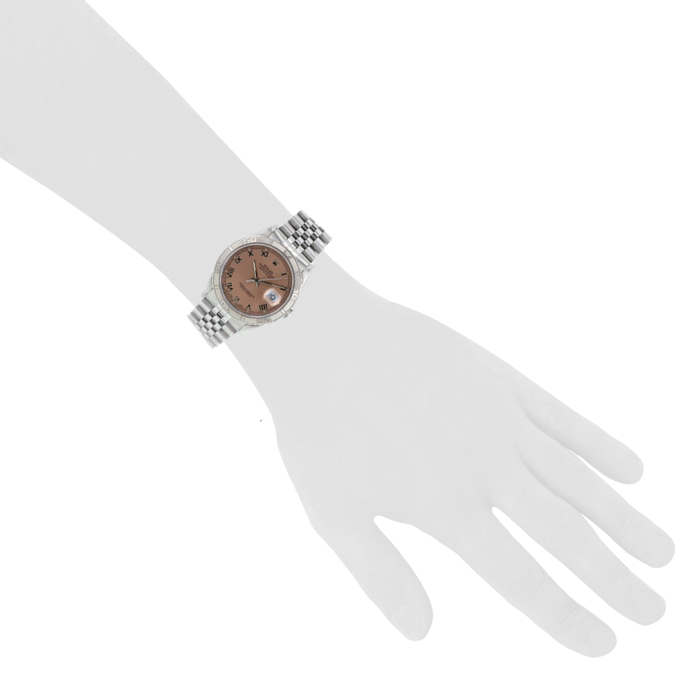 Rolex Datejust Turn'o'graph in stainless steel pink dial Ref : 16264 Circa 1991 - Detail D1