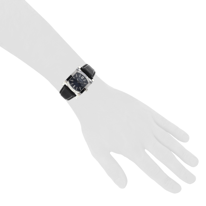 Bulgari Assioma in stainless steel and blue dial Ref : AA 39 S Circa 2000 - Detail D1