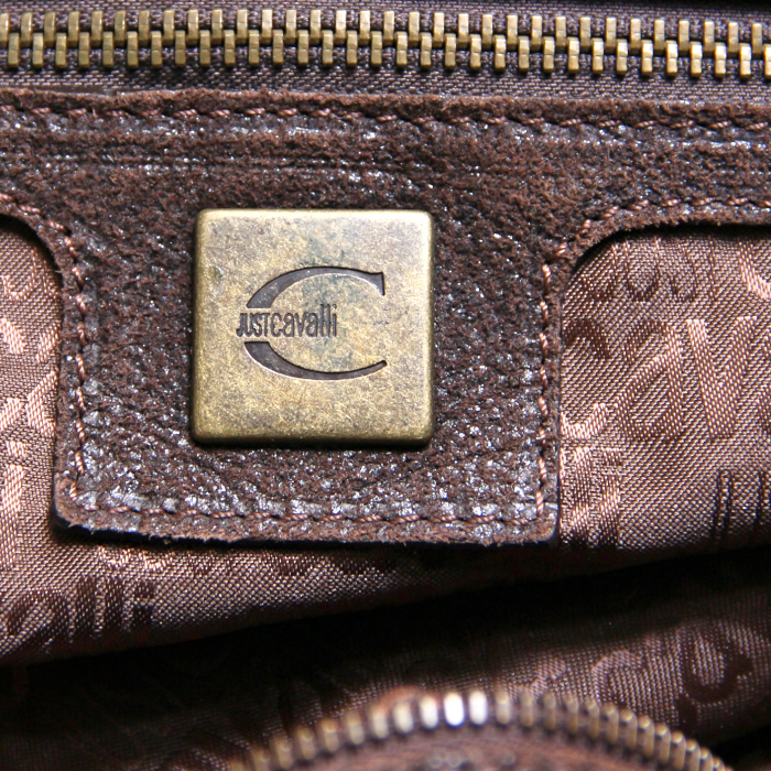 Bolso en jersey y ante marrón - Detail D5