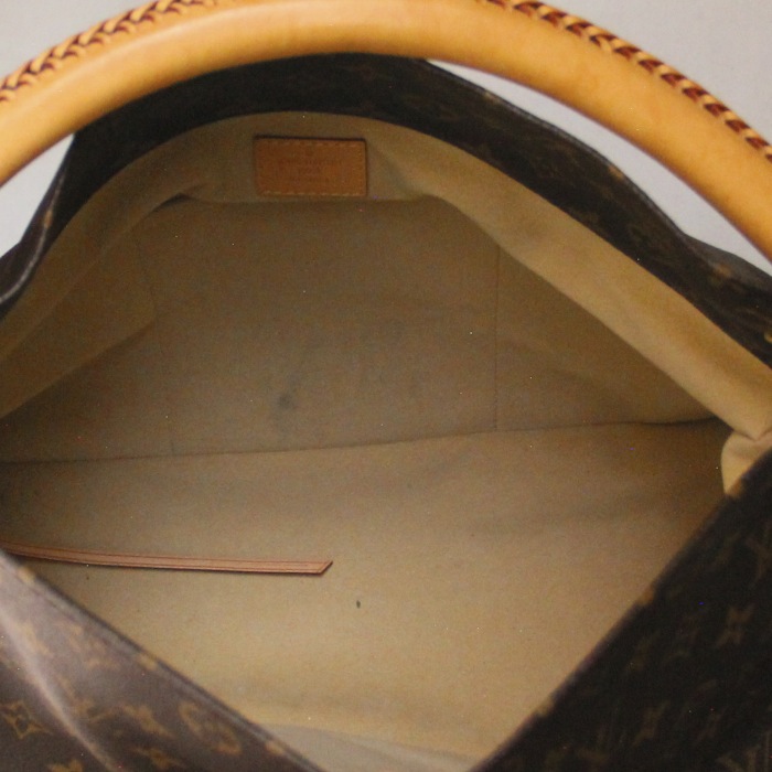 Louis Vuitton Artsy in monogram canvas and natural leather - Detail D2