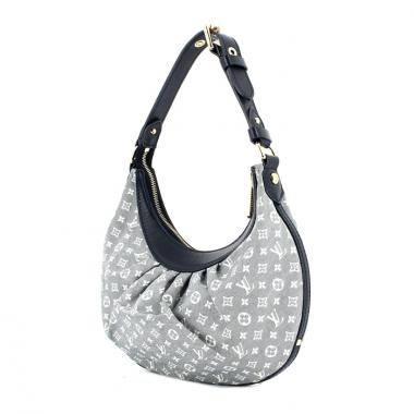 Bolso de mano en lona Monogram Idylle y cuero azul