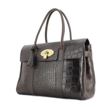 Mulberry Bayswater in brown leather imitated crocodile
