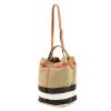 Burberry in Haymarket linen canvas and brown leather - 00pp thumbnail