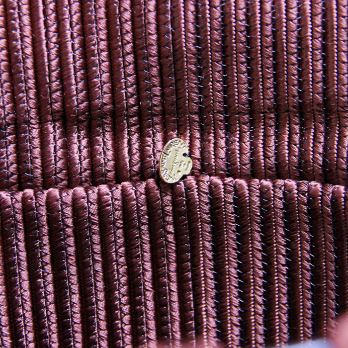 Yves Saint Laurent Ysl Vintage handbag in ochre canvas - Detail D3