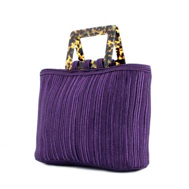 Borsa Yves Saint Laurent Ysl Vintage in tessuto viola