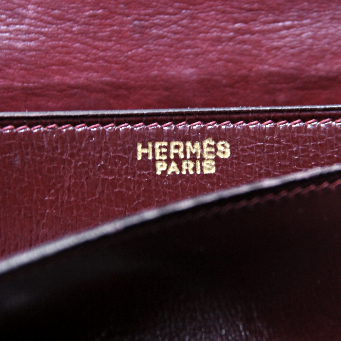 Hermès Martine in burgundy leather - Detail D3