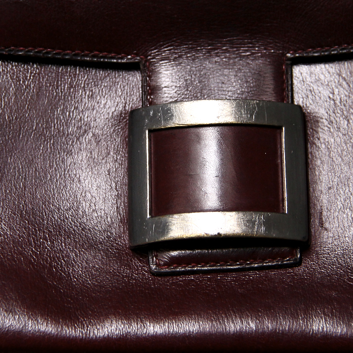 Hermès Martine in burgundy leather - Detail D4