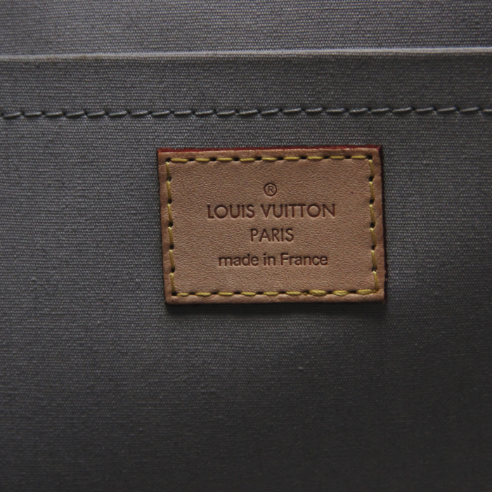 Louis Vuitton Rosewood en cuir vernis monogram blanc et cuir naturel  - Detail D3