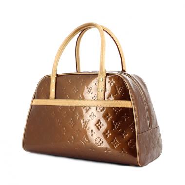 Louis Vuitton Thompson square en cuir vernis monogram bronze  