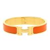 Hermès gold plated and orange enamel Clic Clac H bracelet - 00pp thumbnail
