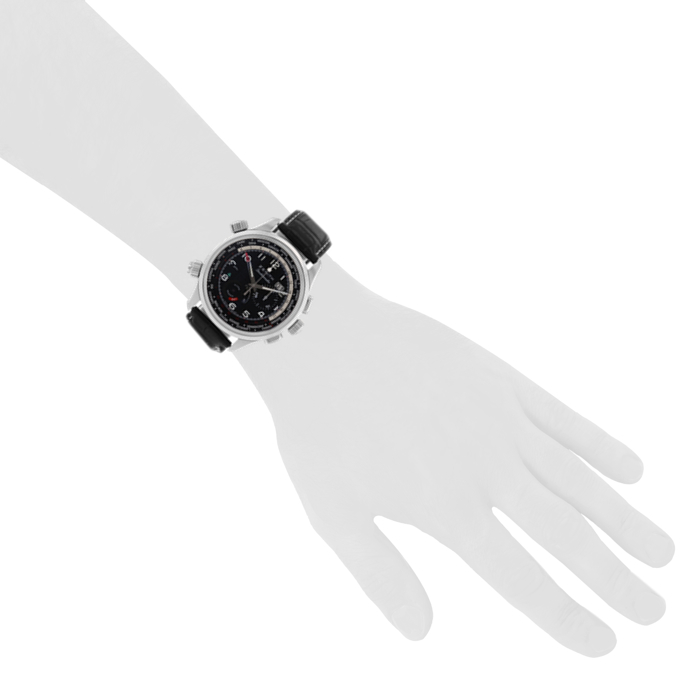 Montre Zenith Pilot Double Matic en acier Ref : 03.2400.4046 Vers 2012 - Detail D3