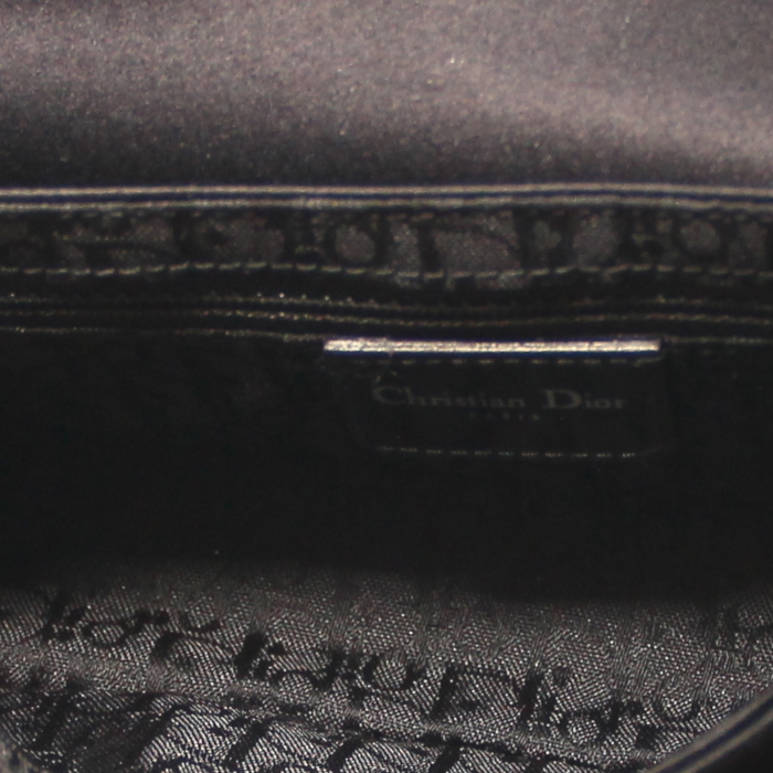 Dior Night bag in black satin - Detail D3