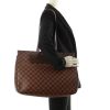 Louis Vuitton Parioli in damier canvas and brown leather - Detail D1 thumbnail