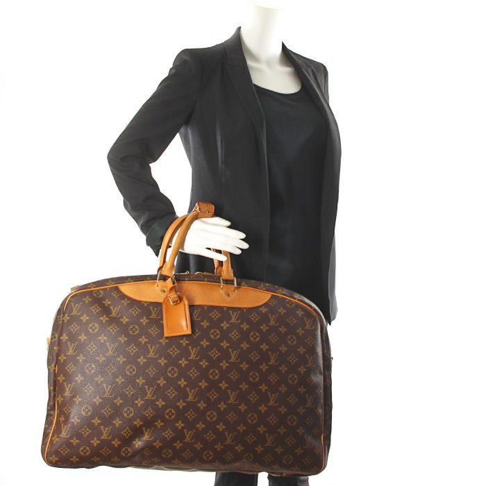 Louis Vuitton Alizé 55 cm in monogram canvas and natural leather - Detail D1