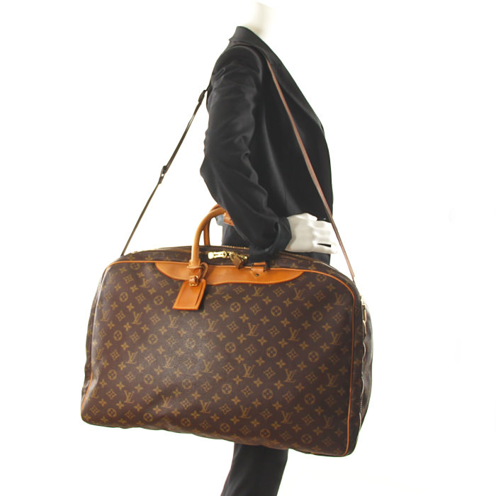 Louis Vuitton Alizé 55 cm en toile monogram et cuir naturel - Detail D2