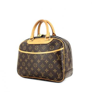 Louis Vuitton - Authenticated Trouville Handbag - Leather Brown Plain for Women, Good Condition