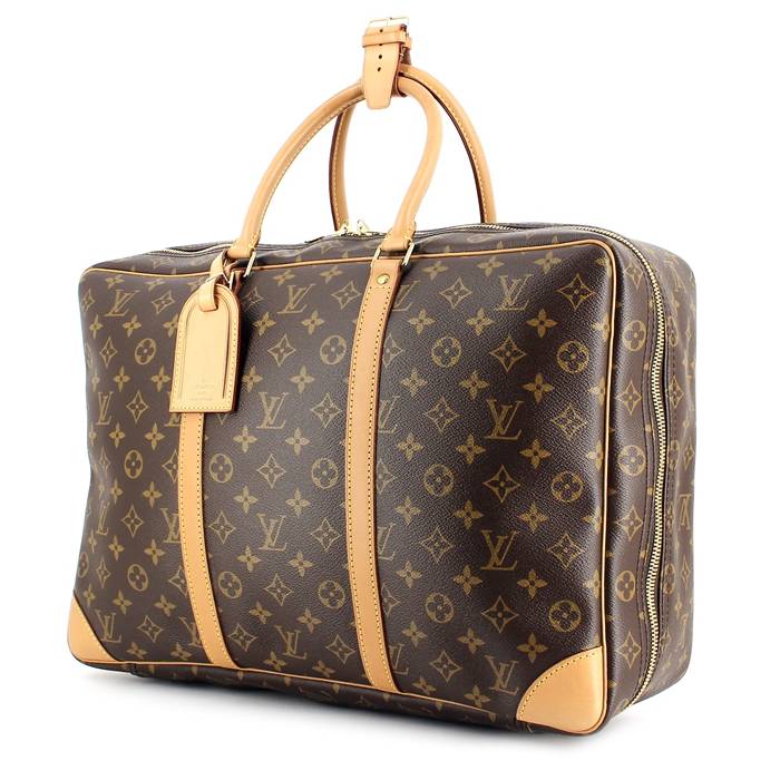 Louis Vuitton Sirius 45 cm en toile monogram et cuir naturel