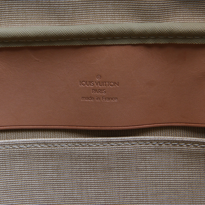 Bolsa de viaje en lona Monogram revestida y cuero natural - Detail D3