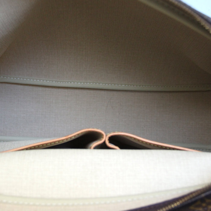 Louis Vuitton Reporter grand modèle en toile monogram et cuir naturel - Detail D3