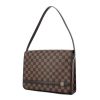 Louis Vuitton sac Tribeca grand modèle en toile damier ébène et cuir marron - 00pp thumbnail