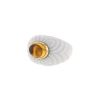 Bulgari anello Chandra in ceramica bianca e citrino - 00pp thumbnail