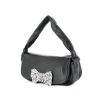 Handbag in black leather and strass - 00pp thumbnail