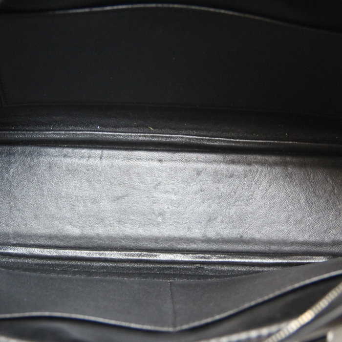 Bolso de mano Plume en cuero epsom negro - Detail D2